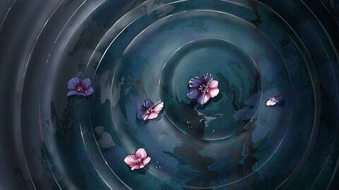 Hoa trong gương trăng dưới nước chớp mắt thành không